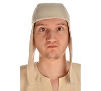 HEMAD Bonnet médiéval Karamphi en feutre de laine marron, noir, vert, rouge, beige M, L, XL, beige, M