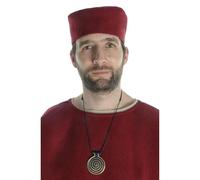 HEMAD Casquette en Laine médiévale pour Homme - M Rouge