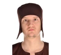 HEMAD Casquette médiévale Kahedins en feutre de laine marron, noir, gris, rouge, taille M, L, XL, marron, M