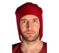 HEMAD Casquette médiévale Kahedins en feutre de laine marron, noir, gris, rouge, taille M, L, XL, rouge, XL