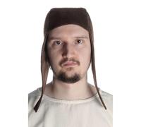 HEMAD Chapeau Médiéval pour Homme Feutre de Laine Karamphi - Marron XL