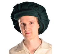 HEMAD Feutre de Laine béret médiéval pour Homme - Taille Unique - Vert
