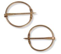HEMAD Lot de 2 fibules médiévales en Laiton - 3 cm