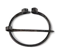 HEMAD Lot de 2 paires de fibules viking fabriquées à la main - Diamètre : 2,9 cm - Style médiéval - Aiguilles à vêtements en fer - Modèle : Meriones