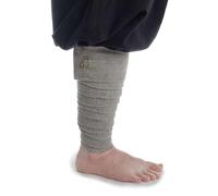 HEMAD Lot de bandages médiévaux en coton solide avec fibules Modèle : Balder, Motif chevrons noir et blanc, taille unique