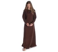 HEMAD Meliur Sous-robe médiévale en pur coton, marron, XXL-3XL