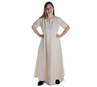 HEMAD Robe médiévale Hrist en coton, couleurs chanvre, bleu, rouge, vert clair, beige S/M, L/XL, XXL/XXXL, beige, XXL-3XL
