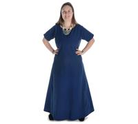 HEMAD Robe médiévale Hrist en coton, couleurs chanvre, bleu, rouge, vert clair, beige S/M, L/XL, XXL/XXXL, bleu, XXL-3XL