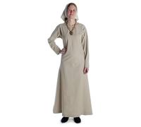 HEMAD Sous-robe médiévale en coton pur Modèle : Meliur, Couleur chanvre, XXL-3XL