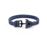 Hemasa Bracelet de survie nautique double brin ancre pour homme/femme, 23Cm, Métal, Agate