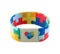 Hemasa Bracelet puzzle de sensibilisation à l'autisme pour homme et femme Bracelet de sport élastique, Stretch, Métal, Agate