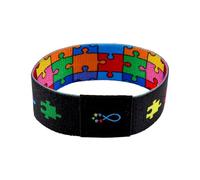 Hemasa Bracelet puzzle de sensibilisation à l'autisme pour homme et femme Bracelet de sport élastique, Stretch, Métal, Agate