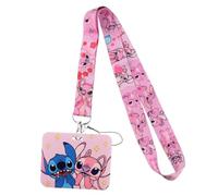 Hemasa Cordon tour de cou pour carte d'identité de voyage, porte-badge, porte-clés de dessin animé (couleur 4)