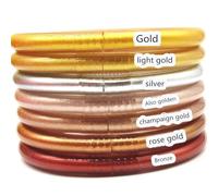 Hemasa Lot de 7 bracelets bouddhistes mantra thaïlandais en gelée, 52MM, Métal, Agate