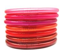 Hemasa Lot de 7 bracelets bouddhistes mantra thaïlandais en gelée, 57MM, Métal, Agate
