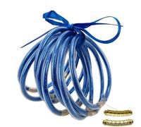 Hemasa Lot de 9 bracelets à paillettes bouddhistes Jonc étanches pour femme, 50-52MM, Métal, Agate