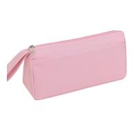 Hemasa Trousse à crayons de grande capacité - Portable - Oxford - Double couche - Pour enfants, rose, Forme carrée