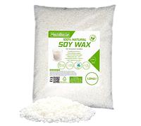 HemBorta® Cire de Soja 1KG pour Pots à Bougies et Chauffe-Plat, 100% Naturelle et Végétalienne pour la Fabrication de Bougies