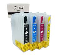 Hemei 18 XL 4 Cartouches d'encre vides rechargeables pour imprimante Epson XP-30 XP-102 XP-202 XP-302 XP-402 XP-105 XP-205 XP-305 XP-405 XP-405WH