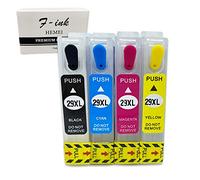 Hemei@ 29 XL T2991- T2994 Cartouche d'encre rechargeable pour imprimante XP-235 XP-245 XP-332 XP-335 XP- 432 XP-435 XP-247 XP-442 XP-342 XP-345 XP-445