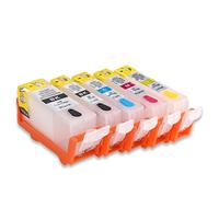 HEMEI Vide Rechargeable d'encre Cartouche de Rechange pour Canon PGI-525 CLI-526, Fonctionne avec Pixma MG5250 MG5350 MG5150 IP4850 iP4950 MX895 MX885 MX715 iX6550 Imprimante