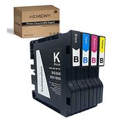 HEMEINY Cartouches d'encre par sublimation compatibles avec imprimante Sawgrass Virtuoso SG500 SG1000, 4 couleurs (noir, cyan, magenta, jaune) (version B)