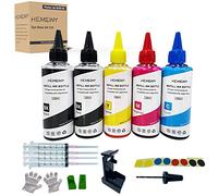 HEMEINY Kit de recharge d'encre 500 ml compatible avec les cartouches d'encre HP 68XL 67XL 305XL 300XL 650XL 901XL 62XL 21XL 22XL Series