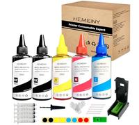 HEMEINY Kit de recharge d'encre de 500 ml compatible avec les cartouches d'encre 308 et 308e, fonctionne avec les imprimantes Envy 6122e 6532e 6520e 6132e 6530e 6120e 6110e 6558e 6110e 6130e