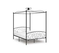 Hemelbedframe metaal zwart 140x200 cm284477