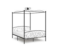 Hemelbedframe metaal zwart 180x200 cm284479