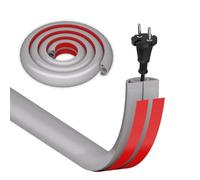 HEMENTEC Passe Cable Sol Adhesif, 3mx25mm Flexible PVC Goulotte Passe Cable Sol, Petit Gris Canal de Câble, Protecteur de Câbles de Plancher pour Cachez, Management et Protégez Les Câbles