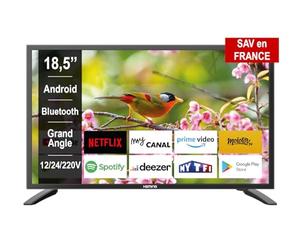 Heming Smart TV 18,5" (47 cm) Android Connecté WiFi avec Bluetooth - 12V/24V/220V - Garantie 3 Ans
