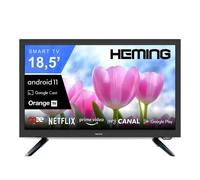 HEMING Smart TV 18,5'' 47 cm Android Connecté WIFI + Bluetooth - 12V/24V/220V - Camping Car Bateau Poids Lourd Cuisine