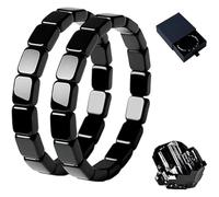 Hemios Bracelet en hématite, 18,5 cm, réglable, pour un usage professionnel et quotidien, inspiré des généraux romains et des guerriers vikings