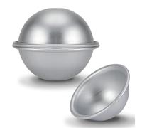 Hemisphere Cake Pan, 9cm Aluminum 3D Half Football Sphere Bath Bomb Cake Pan, Dessert Baking Mold Pastry Mould for Baking Puddings, Pastry, 3.62x1.57inch