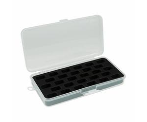 Hemline Boîte à canettes dorée : avec plateau - Peut contenir 28 bobines