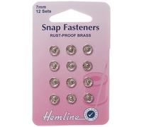 Hemline boutons pression à coudre 7 mm Nickel/argent