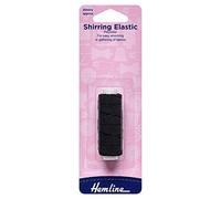 Hemline Élastique fronceur – 20 mètres – Noir G