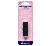 Hemline Élastique fronceur – 20 mètres – Noir G