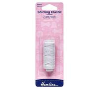Hemline Élastique fronceur - 0,75 mm x 20 m - En polyester fin - Pour smocker, froncer la main ou à la machine - Renforcer les poignets et les passepoils