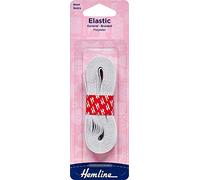 Tresse élastique plate Blanc - 6 mm x 5 m G