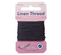 Hemline Fil de lin - Fil solide et durable - Cartes de 10 mètres - Toutes les couleurs, bleu marine, 1 x 10m Card
