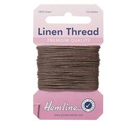 Hemline Fil de lin solide pour couture et réparation de toile, tapisserie, sellerie et tissus lourds - Couleur kaki - 2 x 10 m