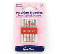 Hemline H102.90 Lot de 5 Aiguilles de machine à coudre stretch 90/14 pour tissu synthétique élastique