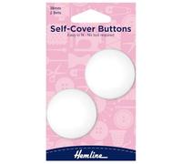 Boutons auto couvrant nylon 38 mm à recouvrir vêtements couture mercerie BLANC G
