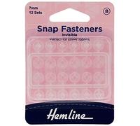 Hemline – Boutons-pression nylon invisibles 7 mm – 12 sets