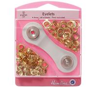 Hemline œillets en métal kit (avec outil) 5,5 mm doré/laiton