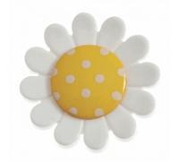 Hemline Lot de 2 boutons en forme de fleur Jaune 23 mm