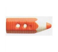 Hemline Lot de 4 boutons fantaisie en forme de crayon - Orange