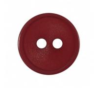 Hemline Lot de 6 boutons à coudre ronds en plastique Bordeaux 16 mm